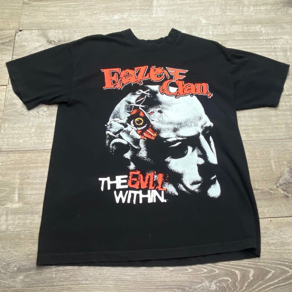Faze Clan Shirt The Evil Within Mens‎ Large Black Cotton Graphic Gaming Tee